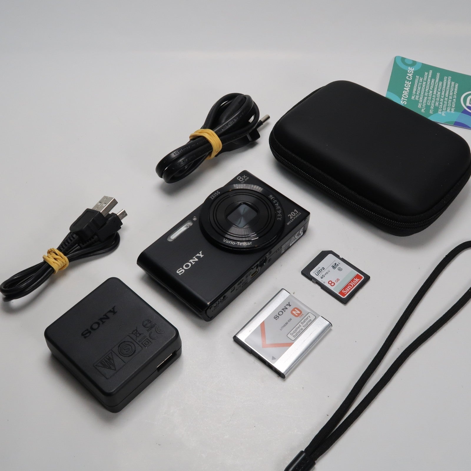 Sony Cyber-Shot DSC-W830 20.1MP 8x Digital Camera Black – Excellent Condition